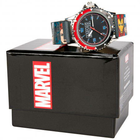 Marvel Avengers Logo Overlay Analog Watch
